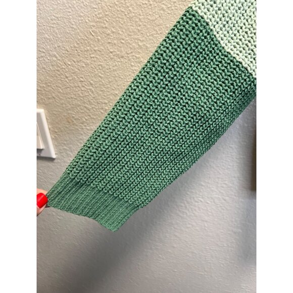 Bixby Nomad Womens Hooded Knit Sweater XL Green Gradient Stripes Lightweight & C - Picture 4 of 5